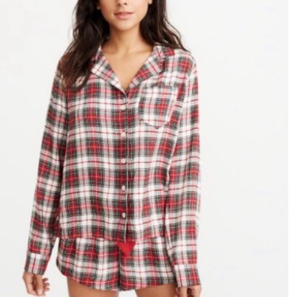Abercrombie & Fitch Other - 🎉2XHP🎉Abercrombie Flannel Plaid Sleep Shirt